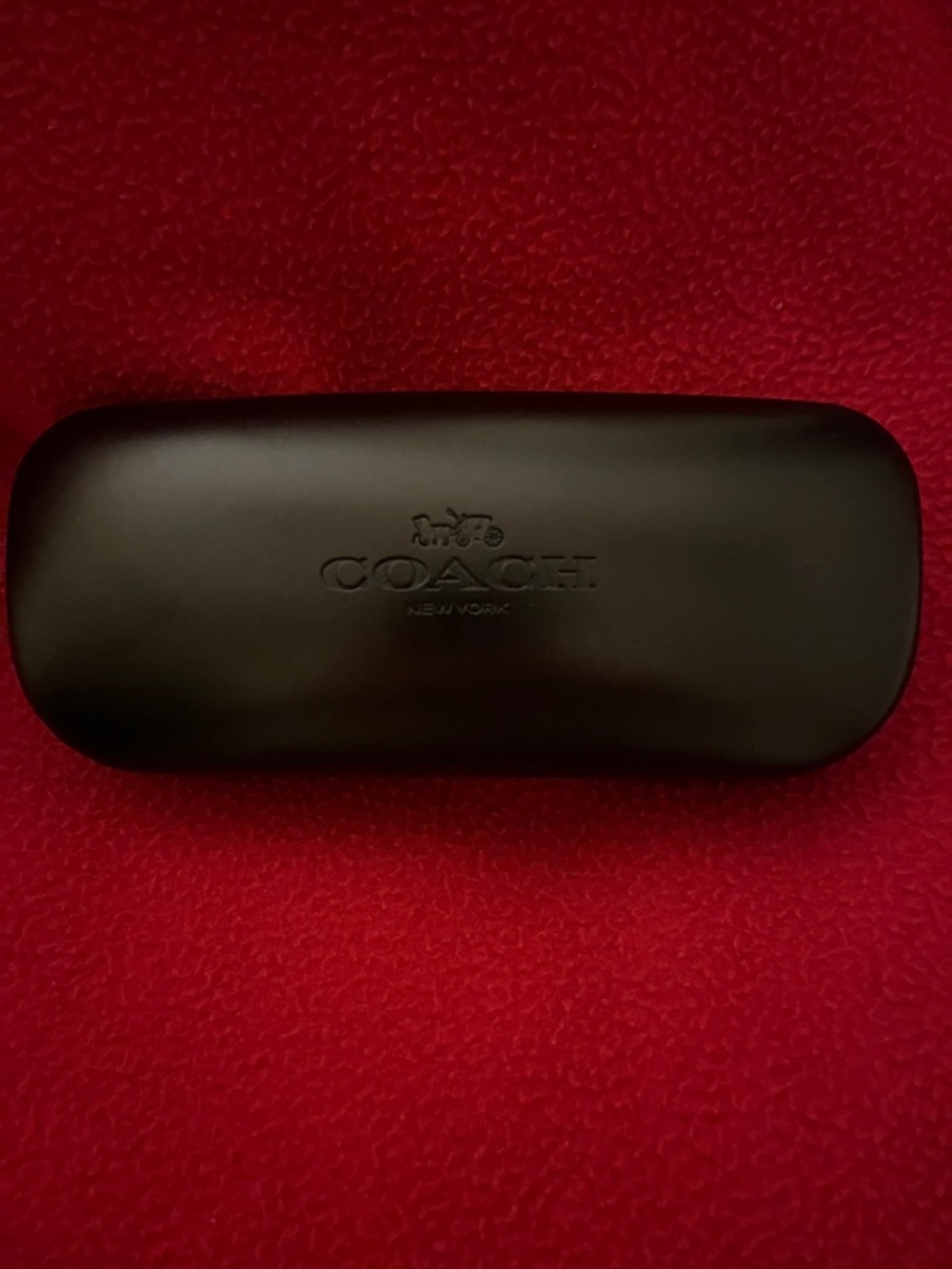 NWOT COACH Black Eyewear Case with Embossed Logo
